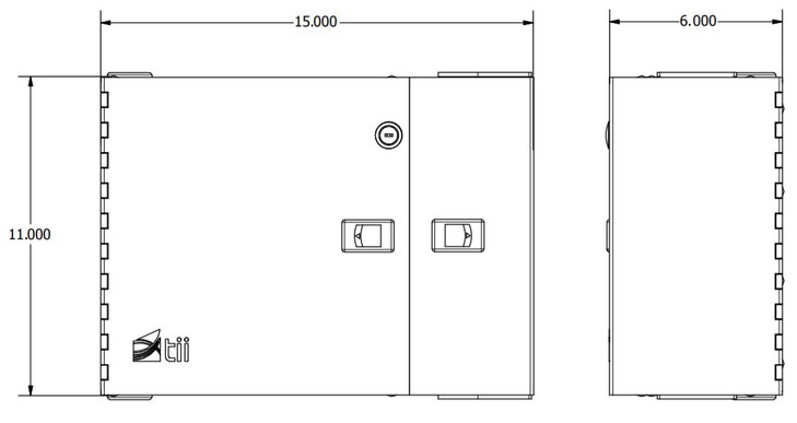   WM08BT Series Wall Mount Patch & Splice Fiber Enclosure 8 Plate Capacity-2