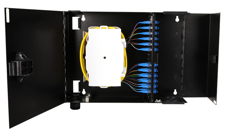   WM04BT Series Wall Mount Patch & Splice Fiber Enclosure 4 Plate Capacity-1