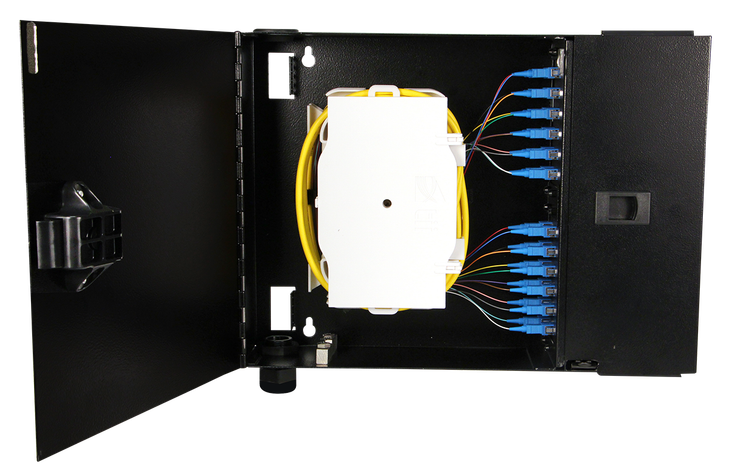   WM04BT Series Wall Mount Patch & Splice Fiber Enclosure 4 Plate Capacity-2