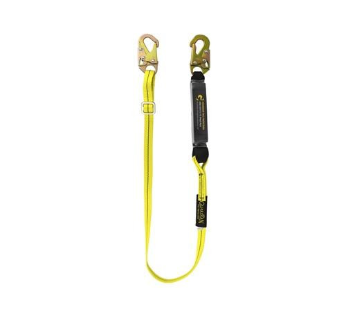 4 Ft - 6 Ft Guardian Fall Protection Single Leg Shock Absorbing Adjustable Lanyard W/ Steel Snap Hook | Genesee Supply Co.