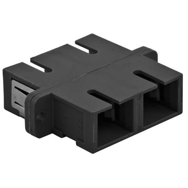 Fiber Optic Adapter, SC, Black, PK6-1