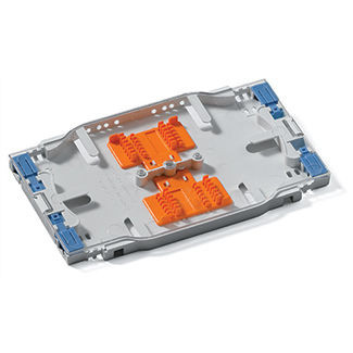 Injection Molded High Density Fiber Splice Tray, Heat Shrink style (accepts standard sleeves), up to 24 fiber splicing