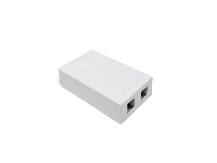 2-PORT FIBER SURFACE BOX WHITE