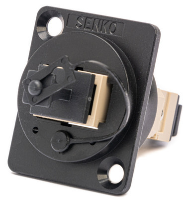 Senko UBC-281 SC Simplex Multimode Panel Mount Fiber Optic Adapter - Beige