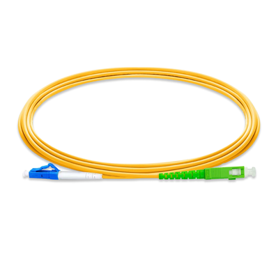 American Cable Assemblies #62913 LC UPC to SC APC Simplex OS2 Single Mode PVC (OFNR) 2.0mm Tight-Buffered Fiber Optic Patch Cable