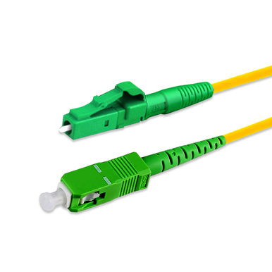American Cable Assemblies #41663 LC APC to SC APC Simplex OS2 Single Mode PVC (OFNR) 2.0mm Tight-Buffered Fiber Optic Patch Cable