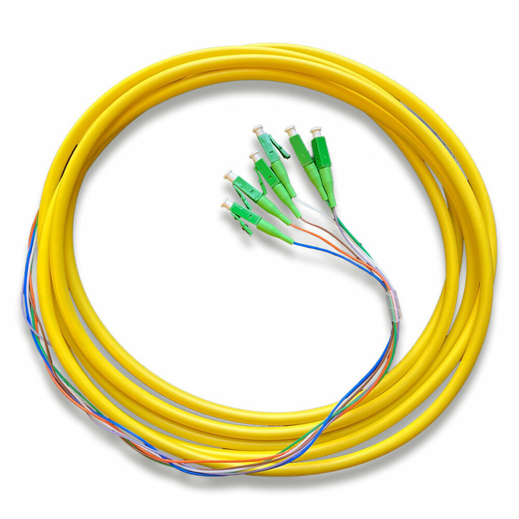 6-STR Singlemode OS2 LC Fiber Pigtail - 3 Meters