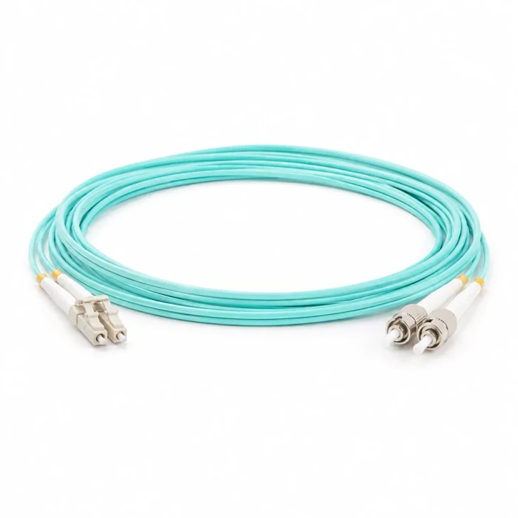 LC/ST OM3 3-meter Duplex Fiber Patch Cable