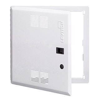 14" STRUCTURED MEDIA™ Premium Vented Hinged Door, Metal, White