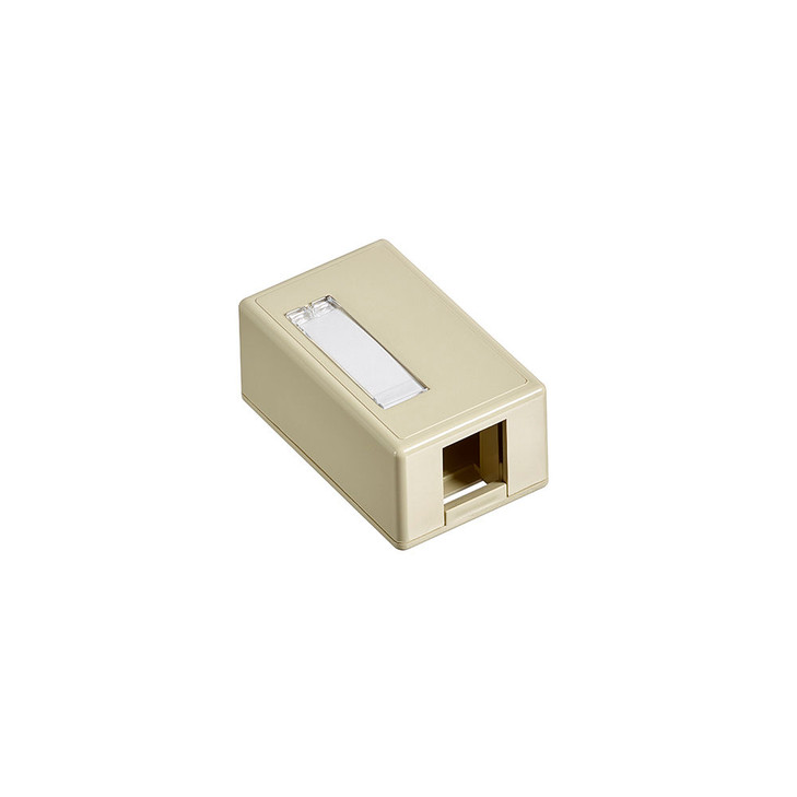Surface-Mount QUICKPORT™ Box, Plenum Rated, 1-Port, Ivory