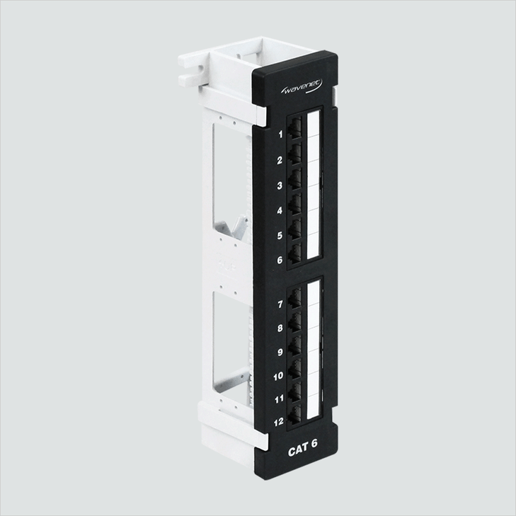 CAT6 110-Type, 12-Port, T568A/B Wall Mount Patch Panels with 89D bracket