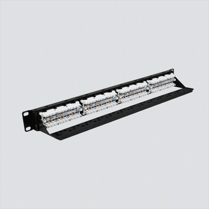 CAT6 110-Type, 24-Port, 1U, T568A/B Patch Panels with Rear Cable Management Bar