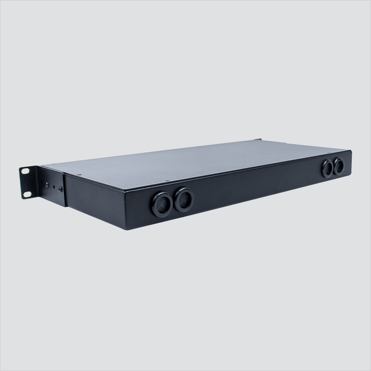 3-Panel Fiber Optic Rack Mount Enclosure, with Splice Trays and Slack Spools, up to 72-Fiber Capacity