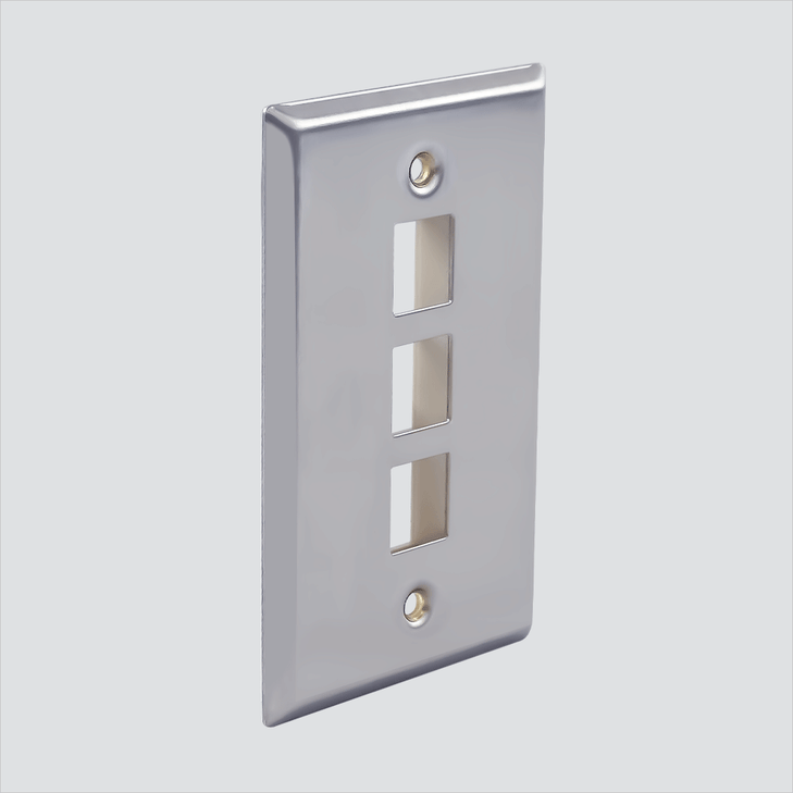 3-Port, Single Gang, Without ID Windows