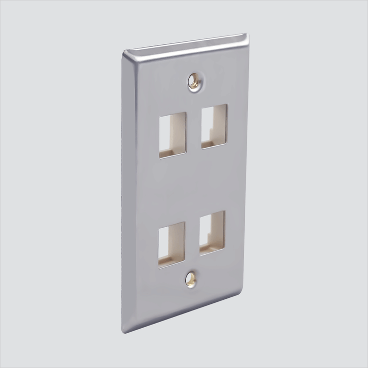 4-Port, Single Gang, Without ID Windows