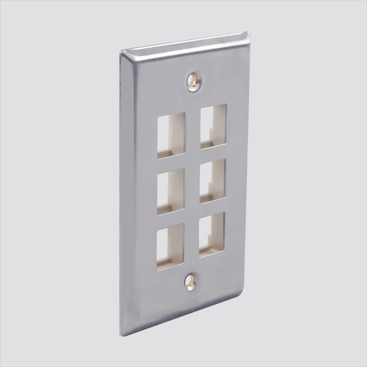 6-Port, Single Gang, Without ID Windows