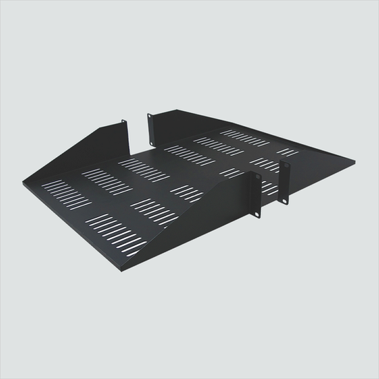 25" Deep, Vented, Double Sided Server Rack Shelves, Load Capacity 110 lbs.