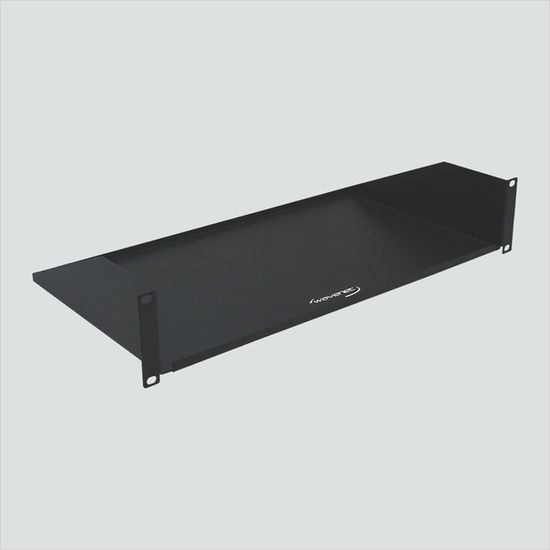 10" Deep, Solid, Single-Sided Server Rack Shelves, Load Capacity 50 lbs.