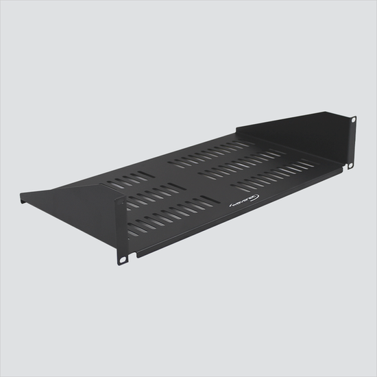 10" Deep, Vented, Single Sided Server Rack Shelves, Load Capacity 50 lbs.