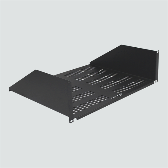 15" Deep, Vented, Single Sided Server Rack Shelves, Load Capacity 75 lbs.