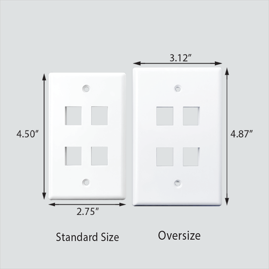 2-Port, Single Gang, Without ID Windows
