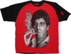 Scarface Smoke Grayscale Face T-Shirt