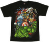 Marvel Action Six Group T-Shirt
