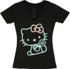 Hello Kitty Pastel Outline Juniors T-Shirt