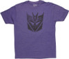 Transformers Decepticon Logo Stencil T Shirt Sheer