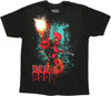 Deadpool Splatter Shot T Shirt Sheer
