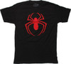 Spiderman Red Spider Logo T Shirt Sheer