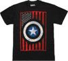 Captain America Shield Flag T Shirt