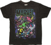 Marvel Neon Group Name T Shirt