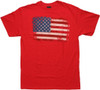 Flag Faded USA Red T Shirt