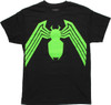 Venom Green Logo Black T Shirt