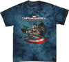 Captain America Winter Soldier Shield Throw Tie Dye T Shirt