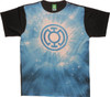 Green Lantern Blue Energy Logo Sublimated T Shirt Sheer