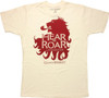 Game of Thrones Hear Me Roar Cream T Shirt Sheer