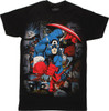 Captain America Run Panels T Shirt Sheer