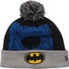 Batman Face Cuff Pom Beanie