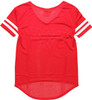 Wonder Woman V Neck Mesh Juniors T-Shirt