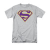 Superman Purple & Gold Shield Heather T Shirt