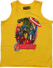 Avengers Hero Oval Yellow Tank Juvenile T Shirt