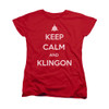 Star Trek Keep Calm Klingon Ladies T Shirt