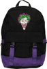 Joker Embroidered Face Black and Purple Backpack