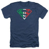 Superman Mexican Flag Navy Heather T Shirt