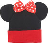 Minnie Mouse Ears Bow Cuff Beanie