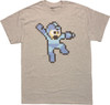 Mega Man 8-Bit Jump Gray T-Shirt