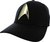 Star Trek Gold Badge Black Visor Flex Hat