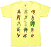 Marvel Characters Yellow Juvenile T-Shirt